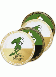 MAP4501 Set of 4 Plates - Lord of The Rings Taverns